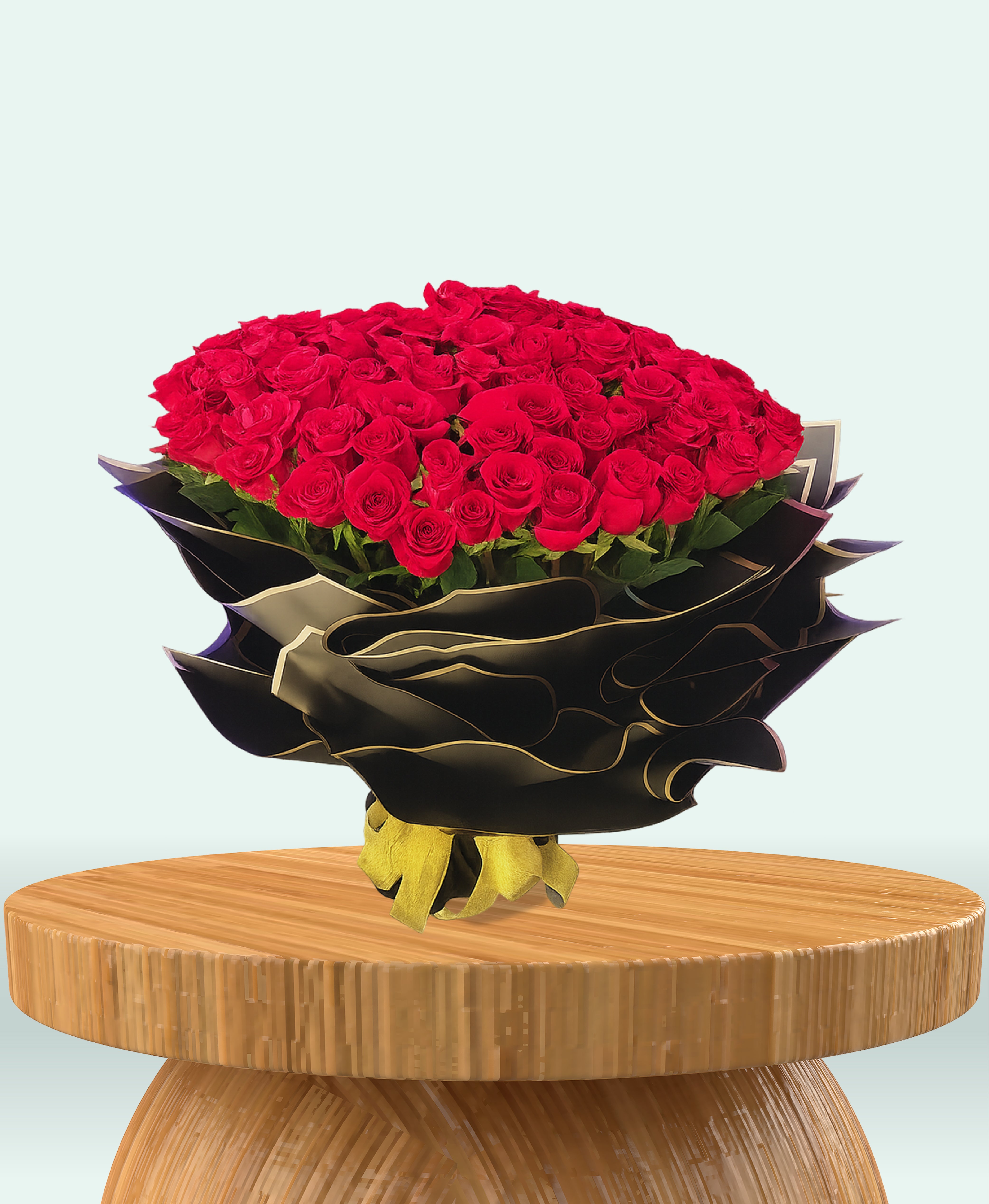 Crimson Luxe – 100 Red Roses Bouquet